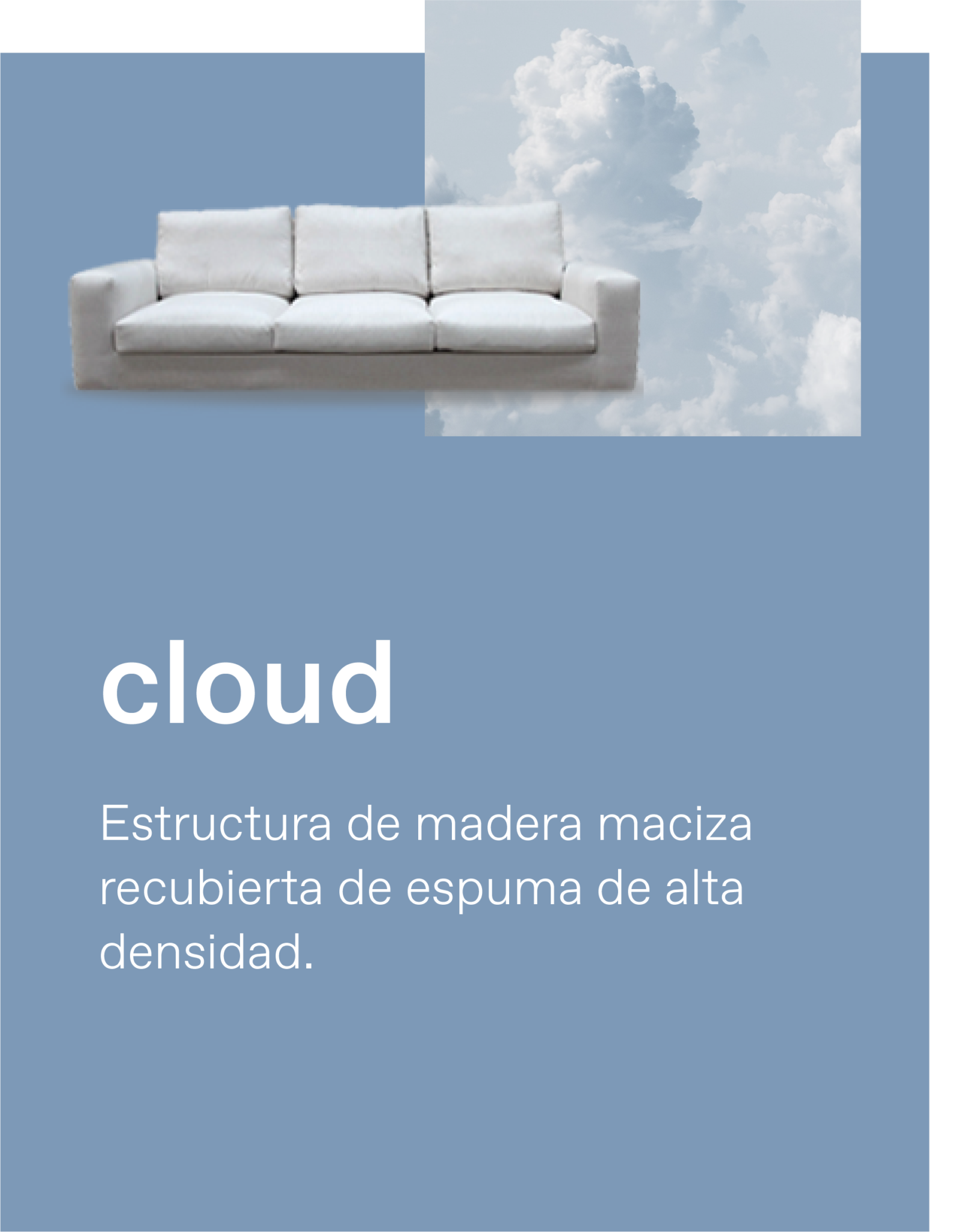 Sofá Cloud — Ligereza visual, presencia serena.
