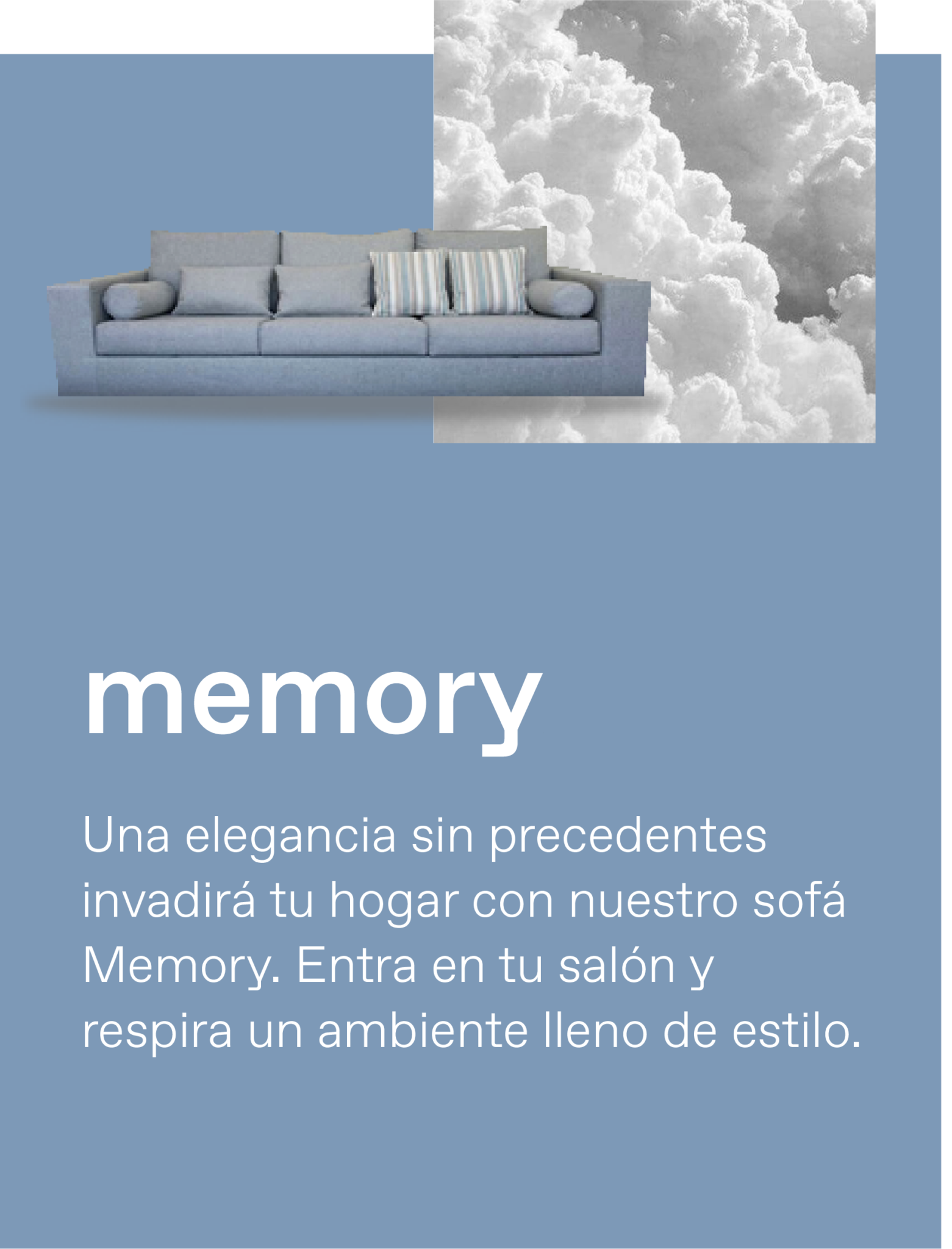 Sofá Memory — Elegancia atemporal para el salón principal.